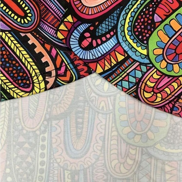 Boho Abstract Geo Print Cami Top Wide Leg Palazzo Pants Jumsuit - Picture 4 of 5